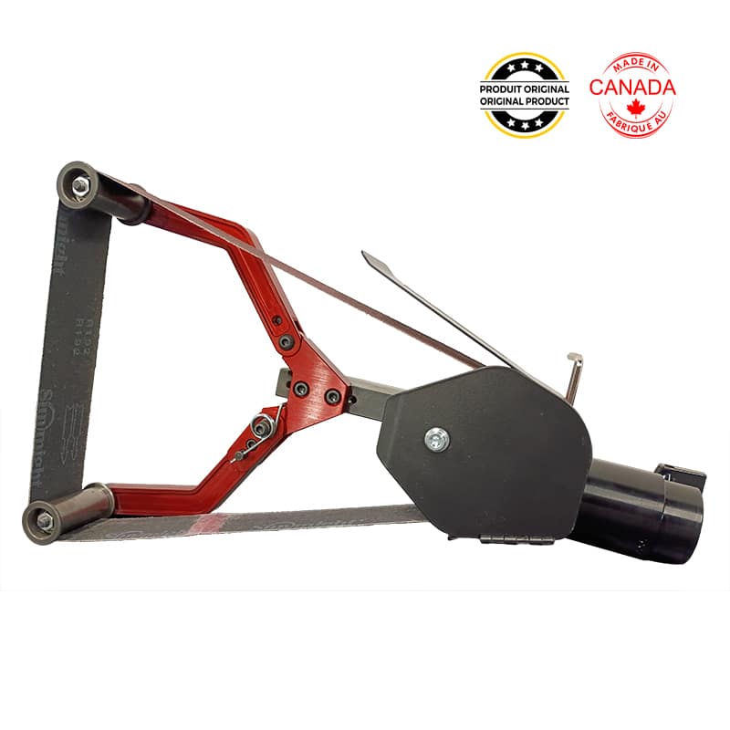 Air-Driven Sanding Belt Holder for Lathes