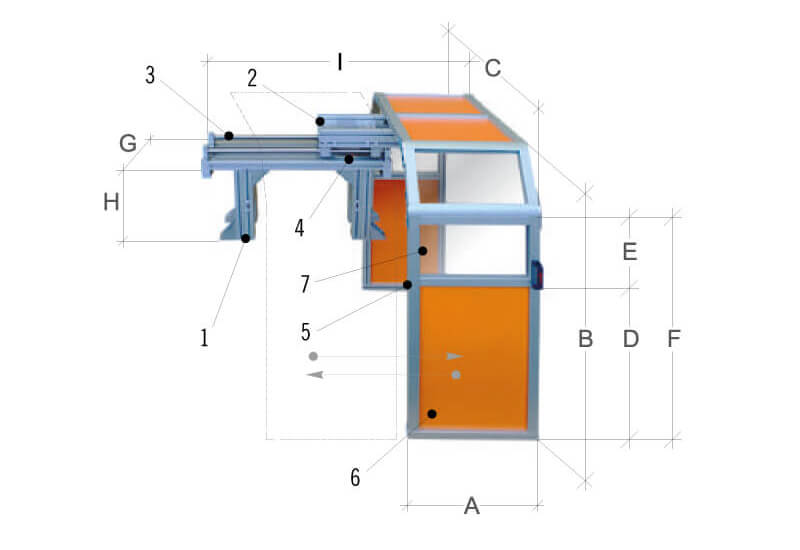 MST-TO22 Technical Data - Large Lathe Double Sided Sliding Safety Guard