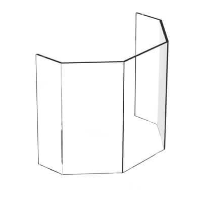 Écran de remplacement extérieur (SSU) pour MST-TR05 — Écran avant semi-octogonal
