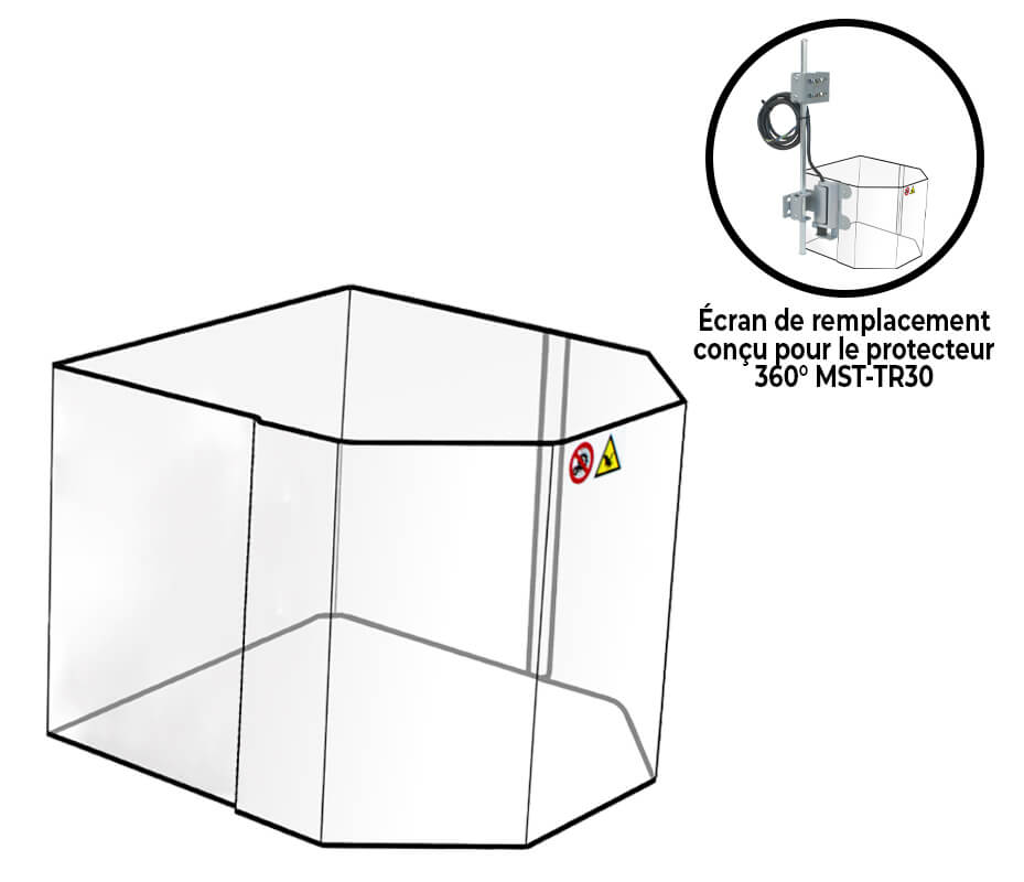 L'écran de remplacement MST-TR30 a été conçu pour le protecteur 360° MST-TR30