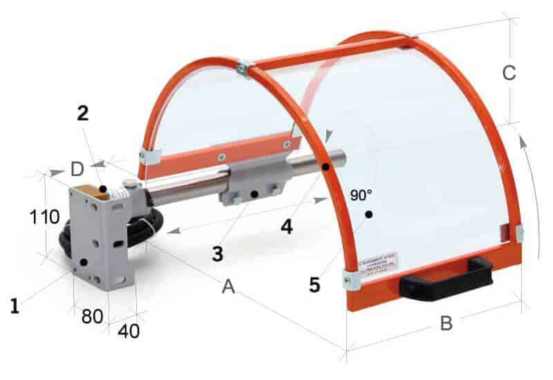 MST-TO01 Technical Data - Lathe Chuck Safety Guard
